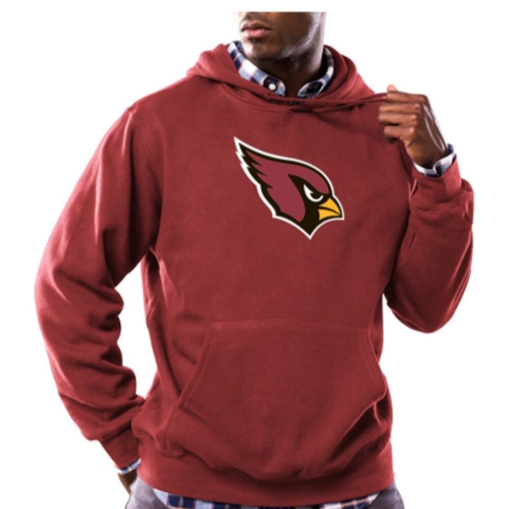 REEBOK Men's NFL Arizona Cardinals Pullover Hoodie Sweatshirt Large Red
